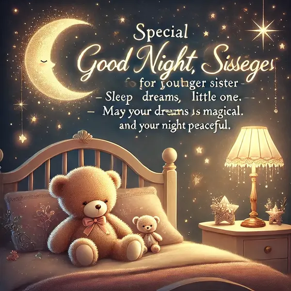 Special Good Night Messages for Younger Sister