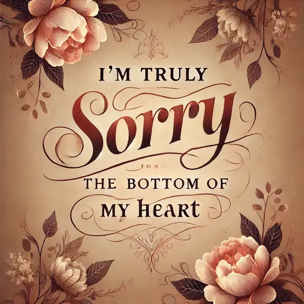 Heartfelt apology messages